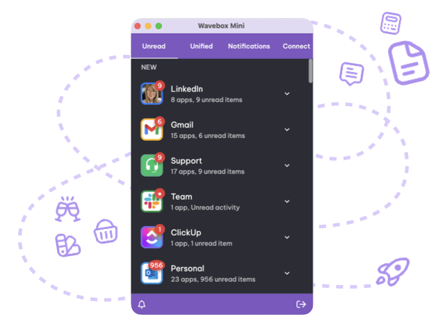 The Wavebox mini keeps you up-to-date with everything